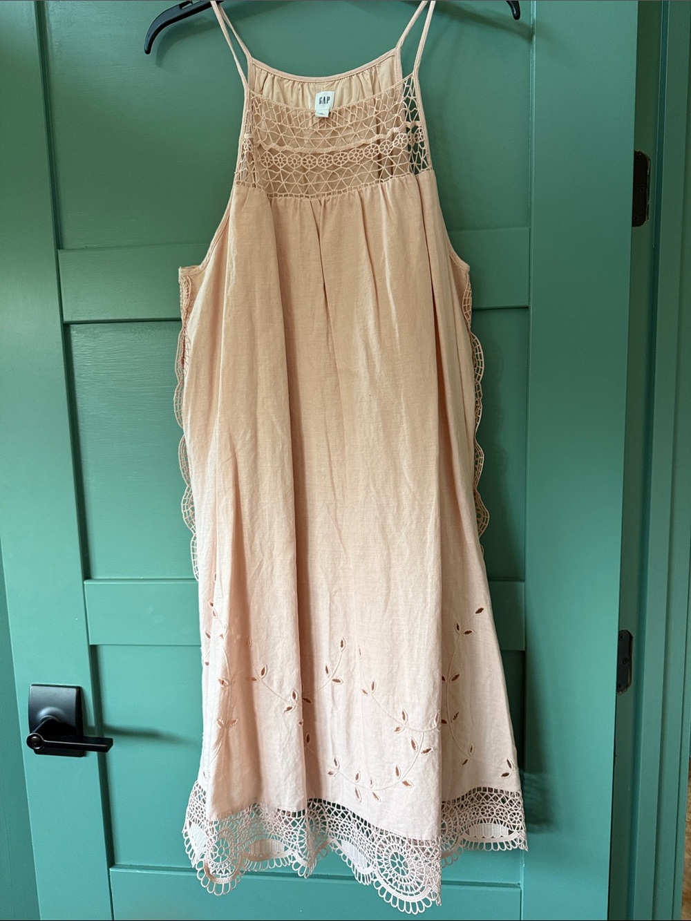 GAP Blush Pink Crochet-Trim Sundress